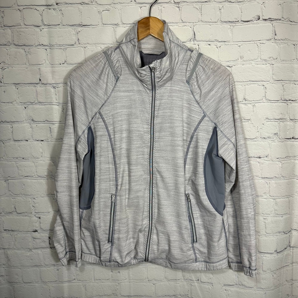 Lululemon Nada Jacket Gray Mesh Back Full Zip Athletic Running size 6